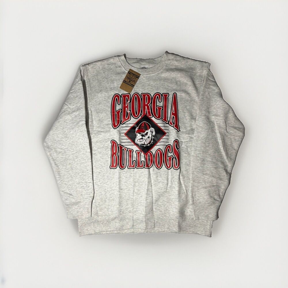 NWT Georgia Bulldogs Rivalry Threads 91 Crewneck Sweatshirt Gray Large NCAA
